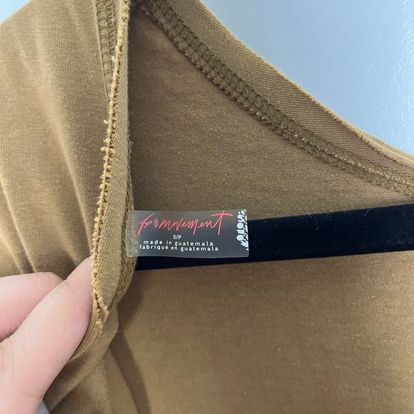 Free People Women's Lounge Set Size S Hot Shot Open Back Shorts Tank Tan - Picture 11 of 12